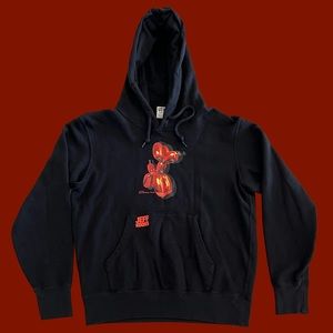 Black Jeff Koons Orange Dog Sweatshirt Size Small